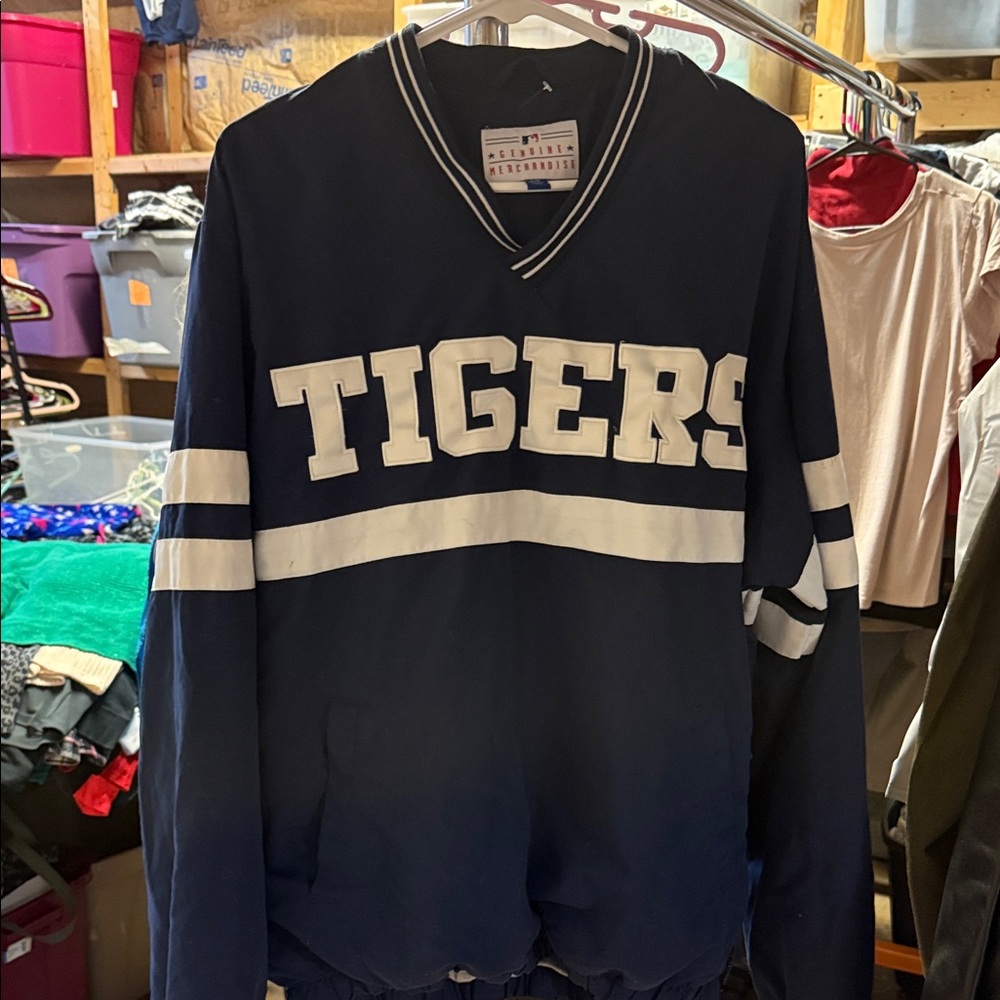 Genuine Merchandise Navy and White Varsity Jacket